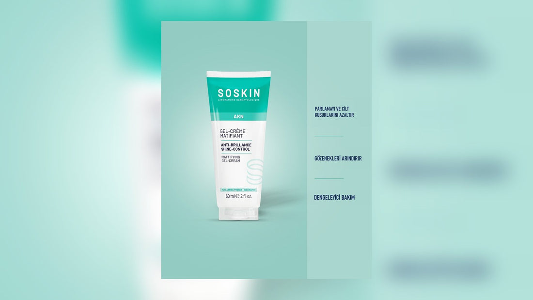 SOSKIN AKN Parlaklık Karşıtı Arındırıcı Nemlendirici — karma cilt T bölgesi bakımı