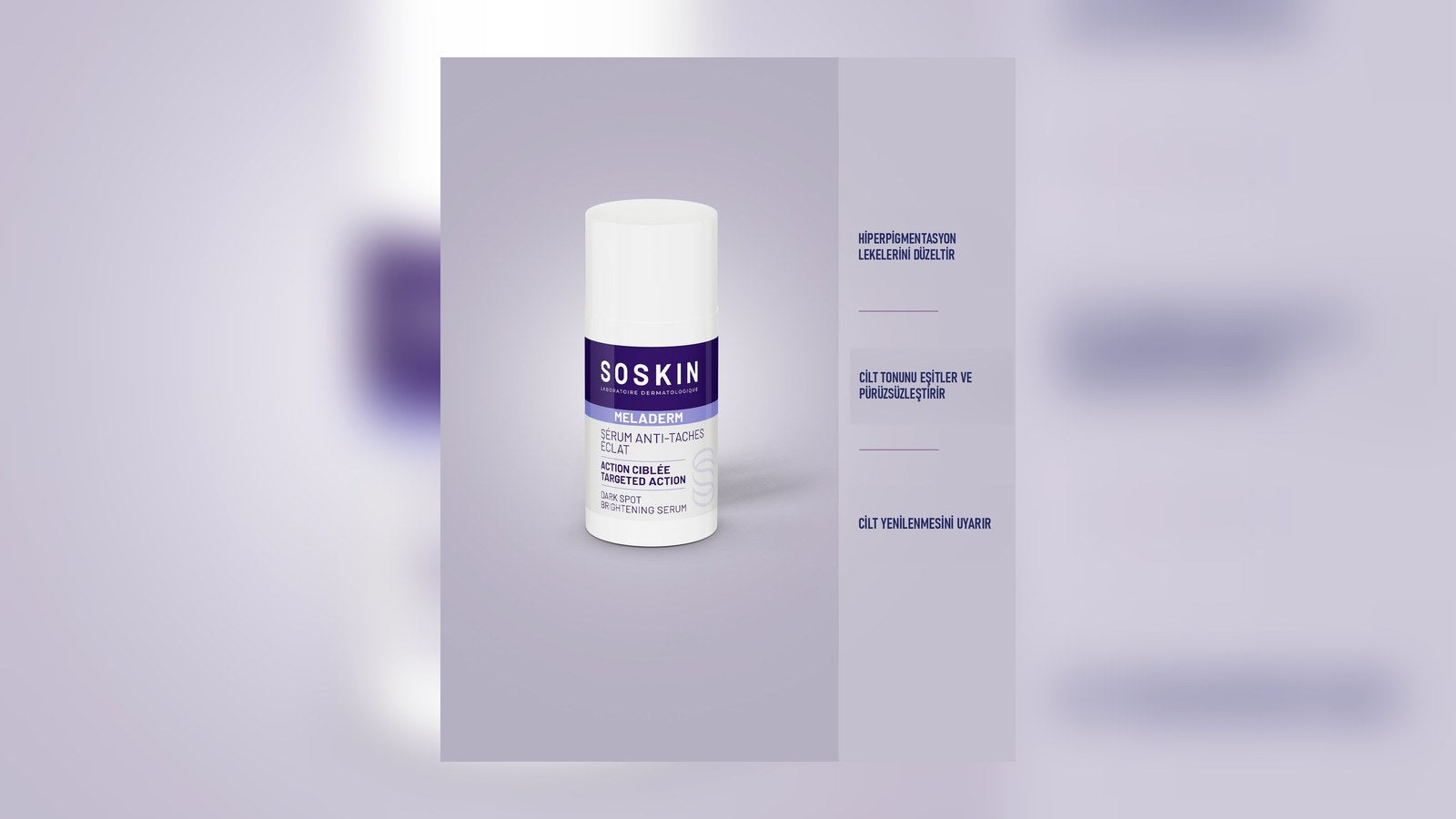 SOSKIN Meladerm Yoğun Leke Karşıtı Serum — yüzdeki kahverengi lekeler için bakım