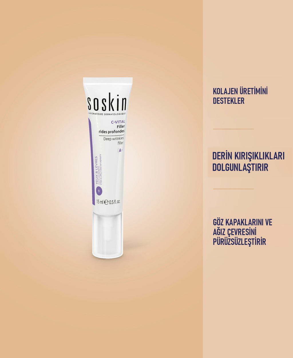SOSKIN Derin Kırışıklık Dolgusu 15 ml ürün faydaları