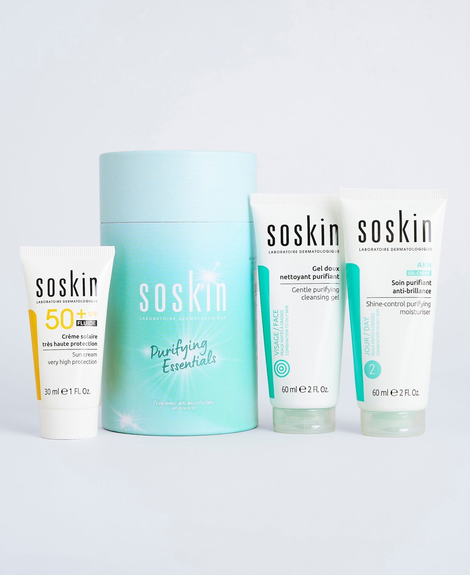 SOSKIN Purifying Essentials Arındırıcı Set set içeriği