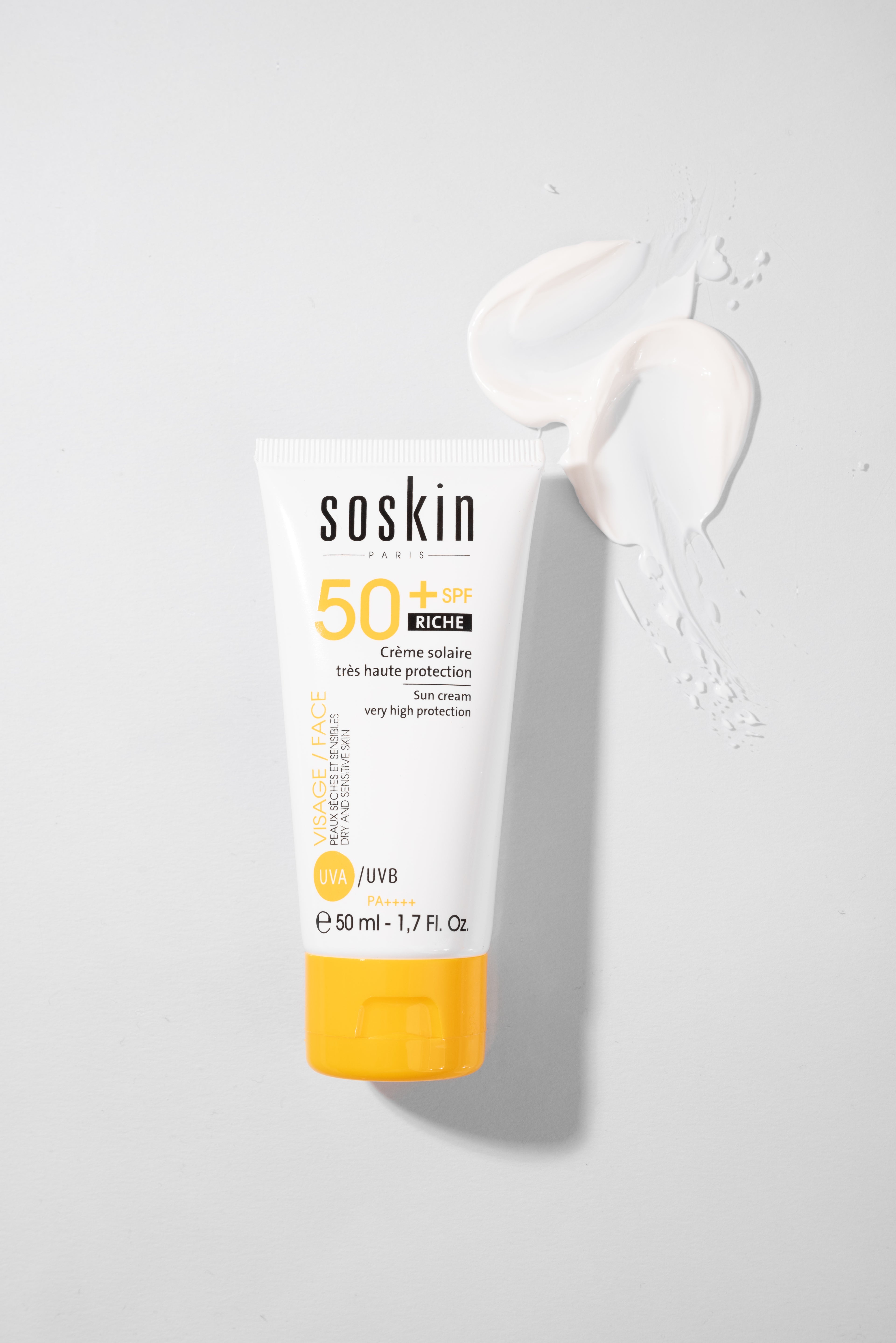 SOSKIN SPF50+ Zengin Dokulu Güneş Kremi Çok Yüksek Koruma 50 ml