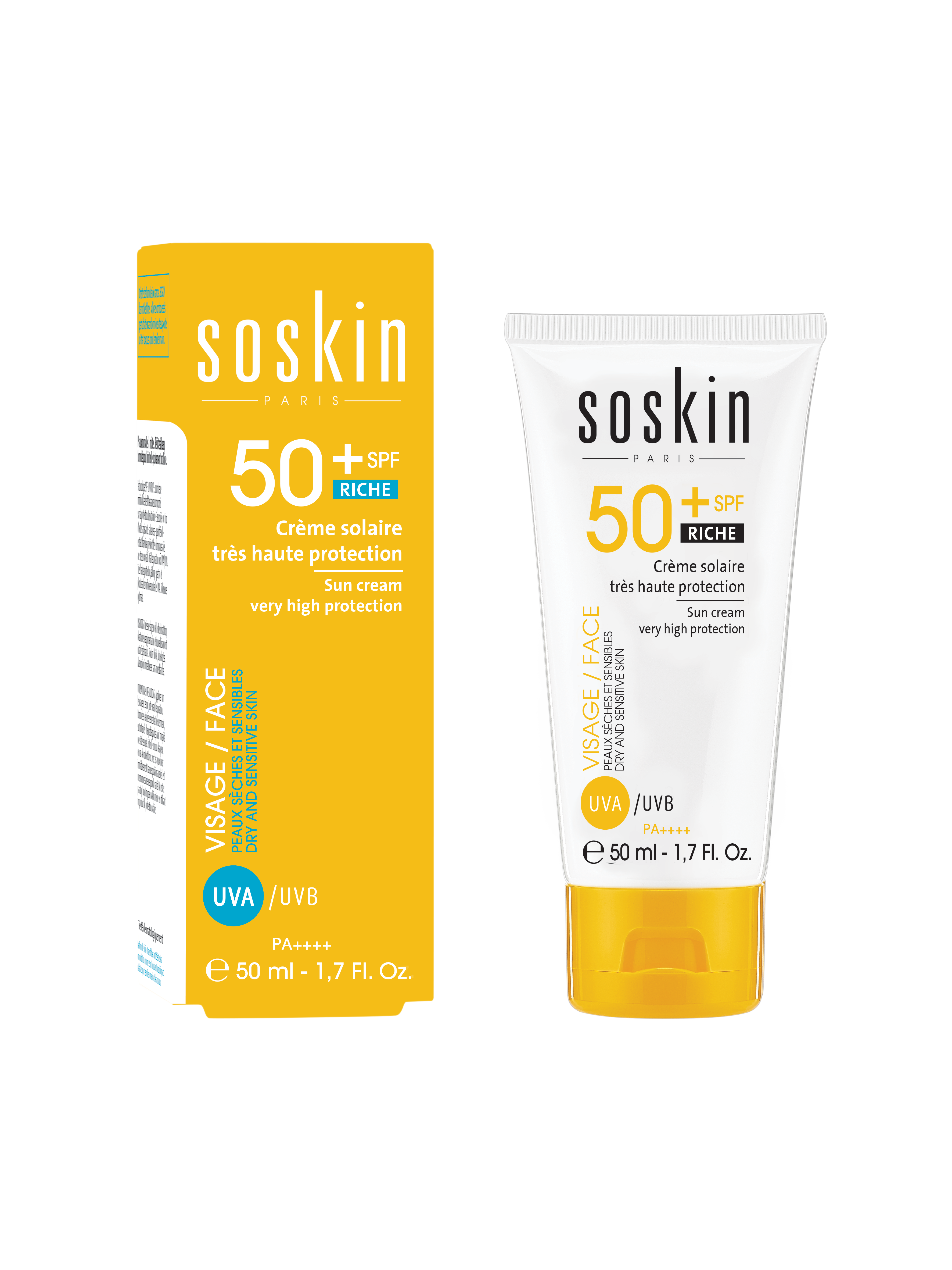 SOSKIN SPF50+ Zengin Dokulu Güneş Kremi Çok Yüksek Koruma 50 ml