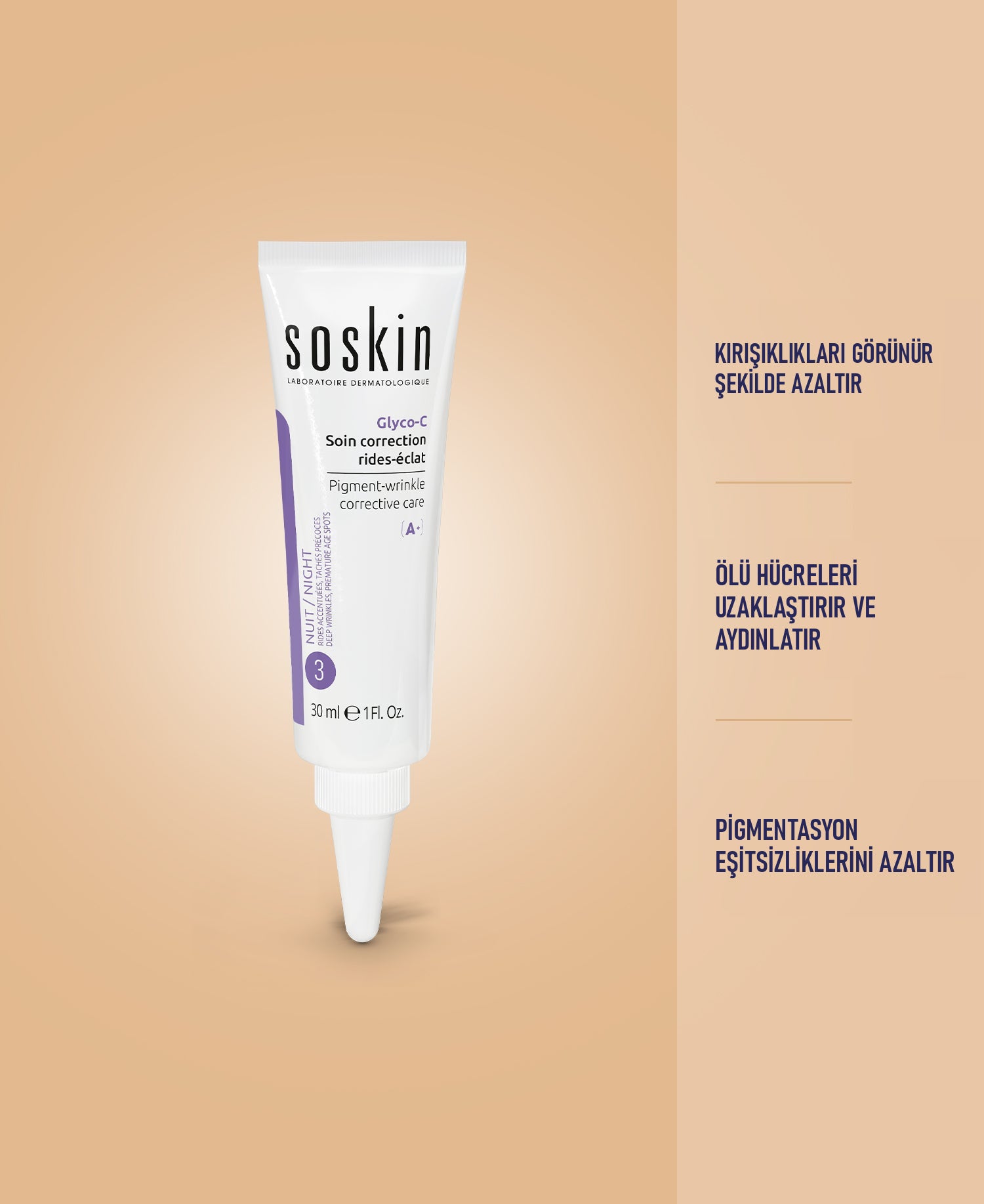SOSKIN Glyco-C Leke Karşıtı Kırışıklık Düzeltici Bakım 30 ml