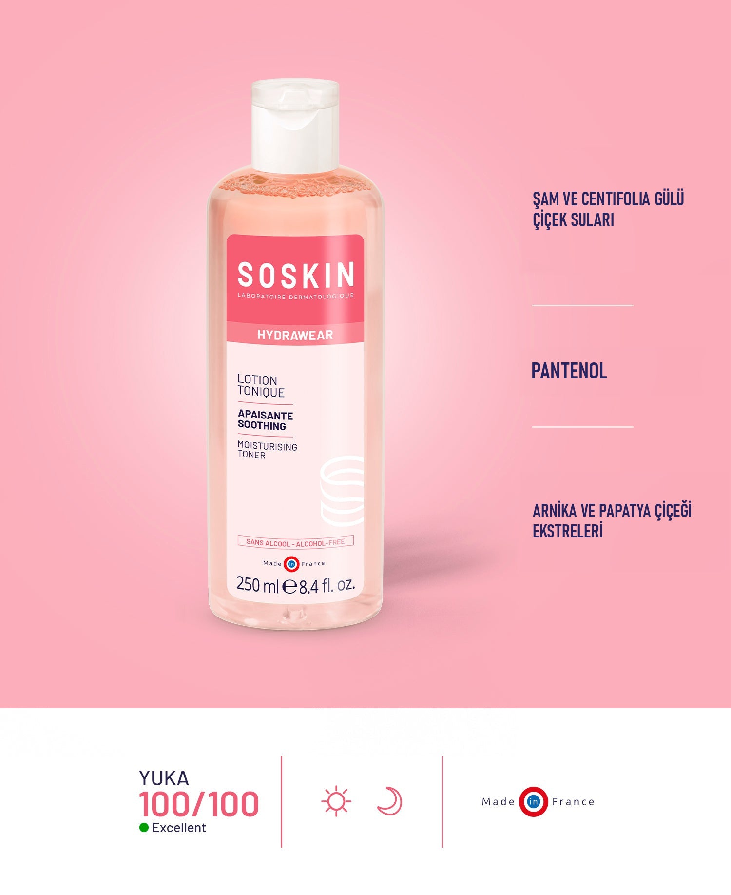 SOSKIN Hydrawear Nemlendirici Tonik Losyon 250 ml ürün özellikleri