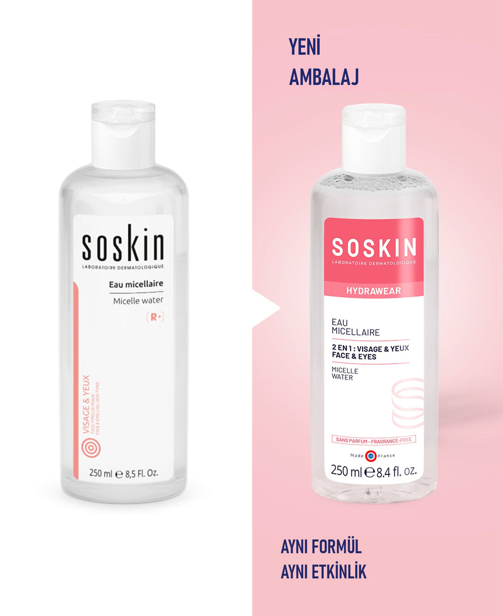 SOSKIN Hydrawear Misel Makyaj Temizleme Suyu 250 ml detay görünümü