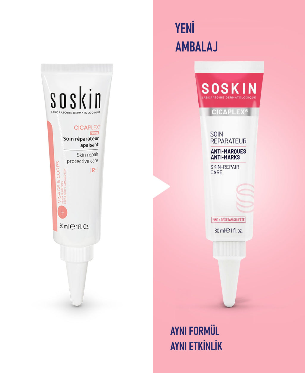 SOSKIN Cicaplex Koruyucu Onarıcı Bakım Kremi 30 ml detay görünümü