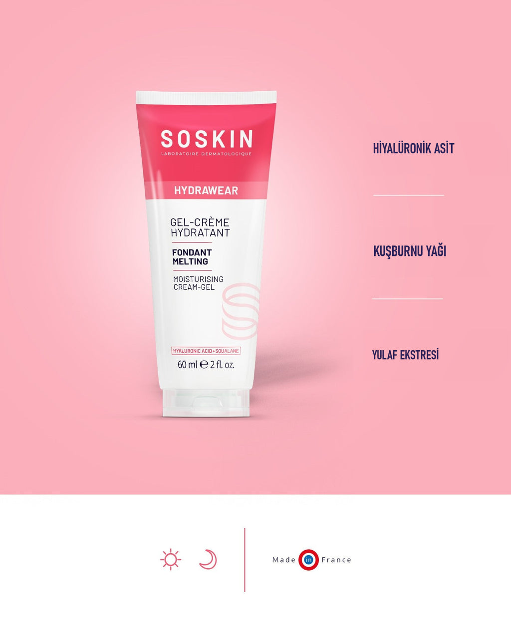 SOSKIN Hydrawear Hafif Dokulu Nemlendirici 60 ml ürün özellikleri