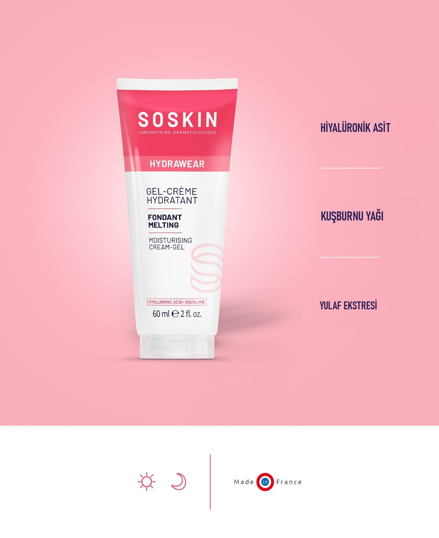 SOSKIN Hydrawear Hafif Dokulu Nemlendirici 60 ml ürün özellikleri