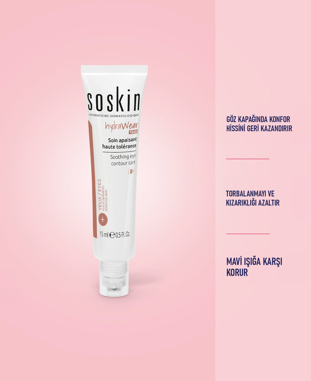 SOSKIN Hydrawear Yatıştırıcı Göz Çevresi Bakımı 15 ml