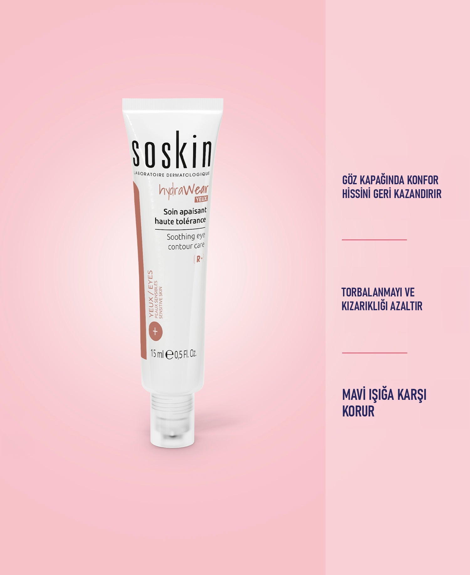 SOSKIN Hydrawear Yatıştırıcı Göz Çevresi Bakımı 15 ml