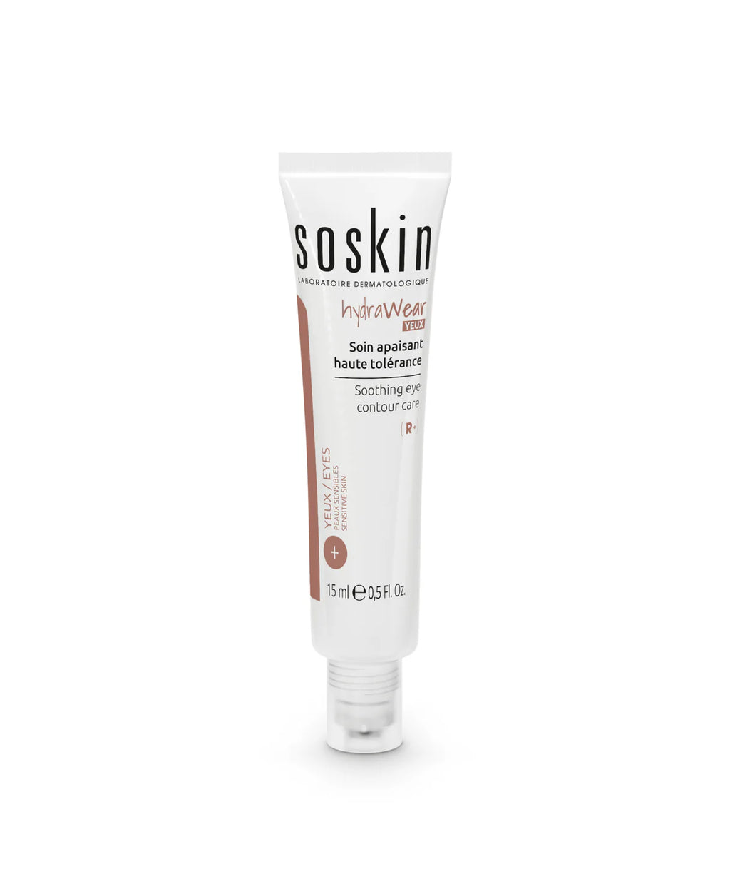SOSKIN Hydrawear Yatıştırıcı Göz Çevresi Bakımı 15 ml kullanım ve doku görünümü