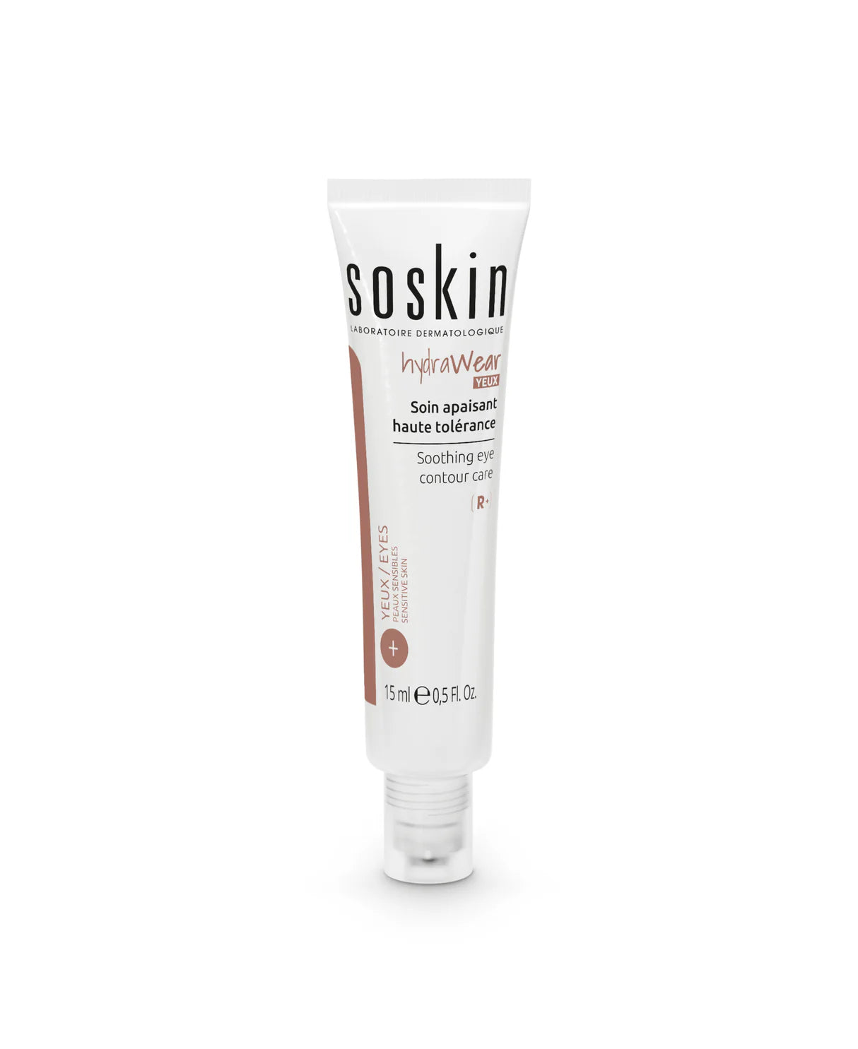 SOSKIN Hydrawear Yatıştırıcı Göz Çevresi Bakımı 15 ml kullanım ve doku görünümü
