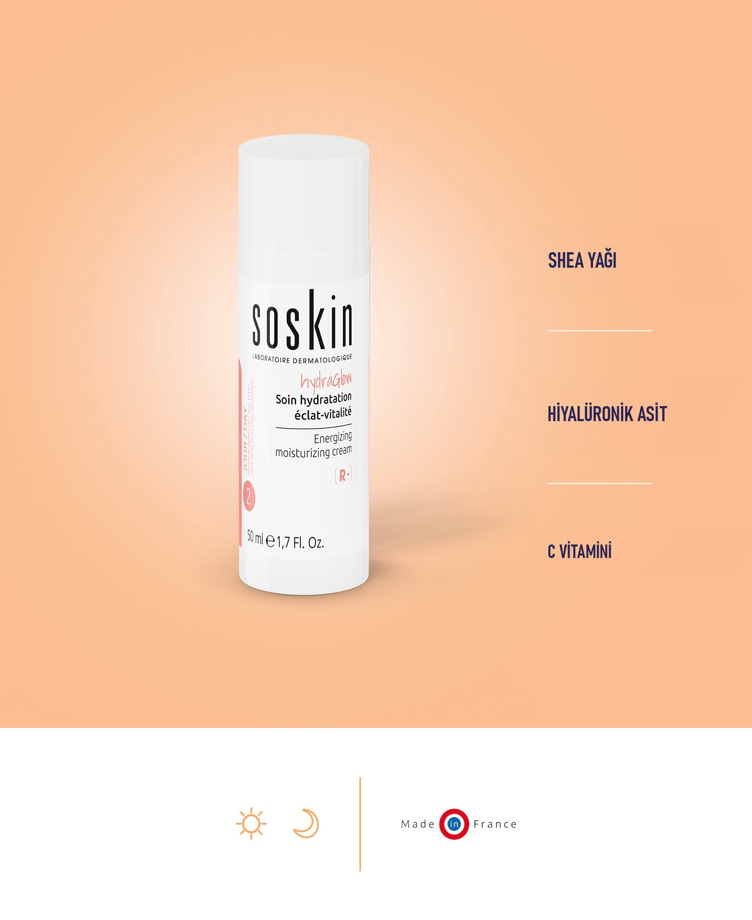SOSKIN Enerji Verici Nemlendirici Bakım 50 ml ürün özellikleri