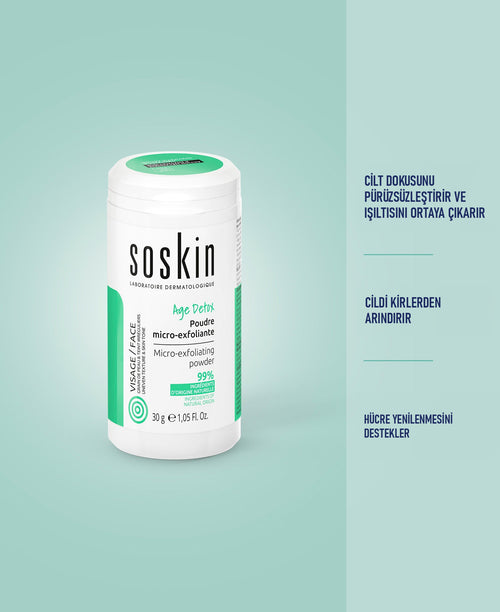 SOSKIN Age Detox Mikro Peeling Tozu 30 g