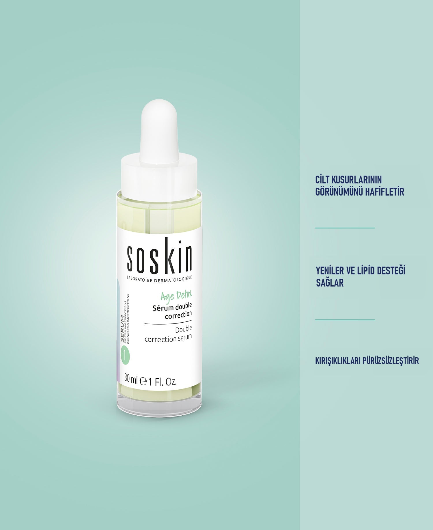SOSKIN Age Detox Çift Etkili Serum 30 ml