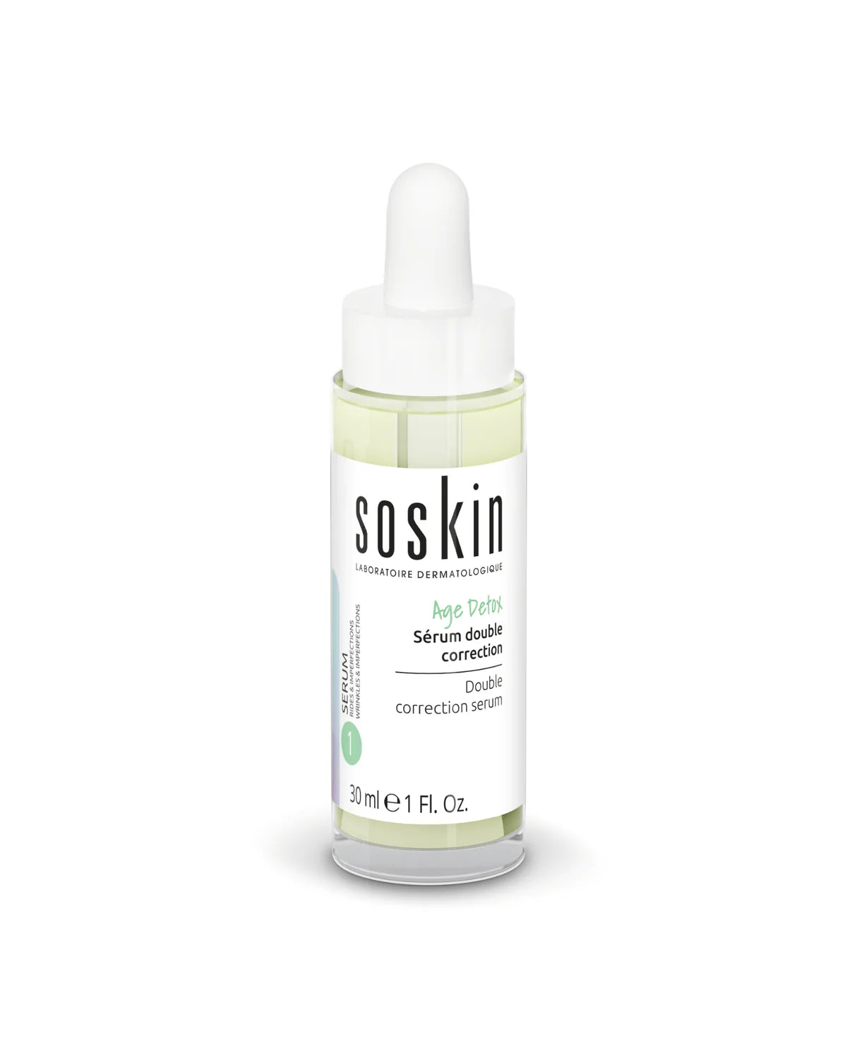 SOSKIN Age Detox Çift Etkili Serum 30 ml kullanım ve doku görünümü