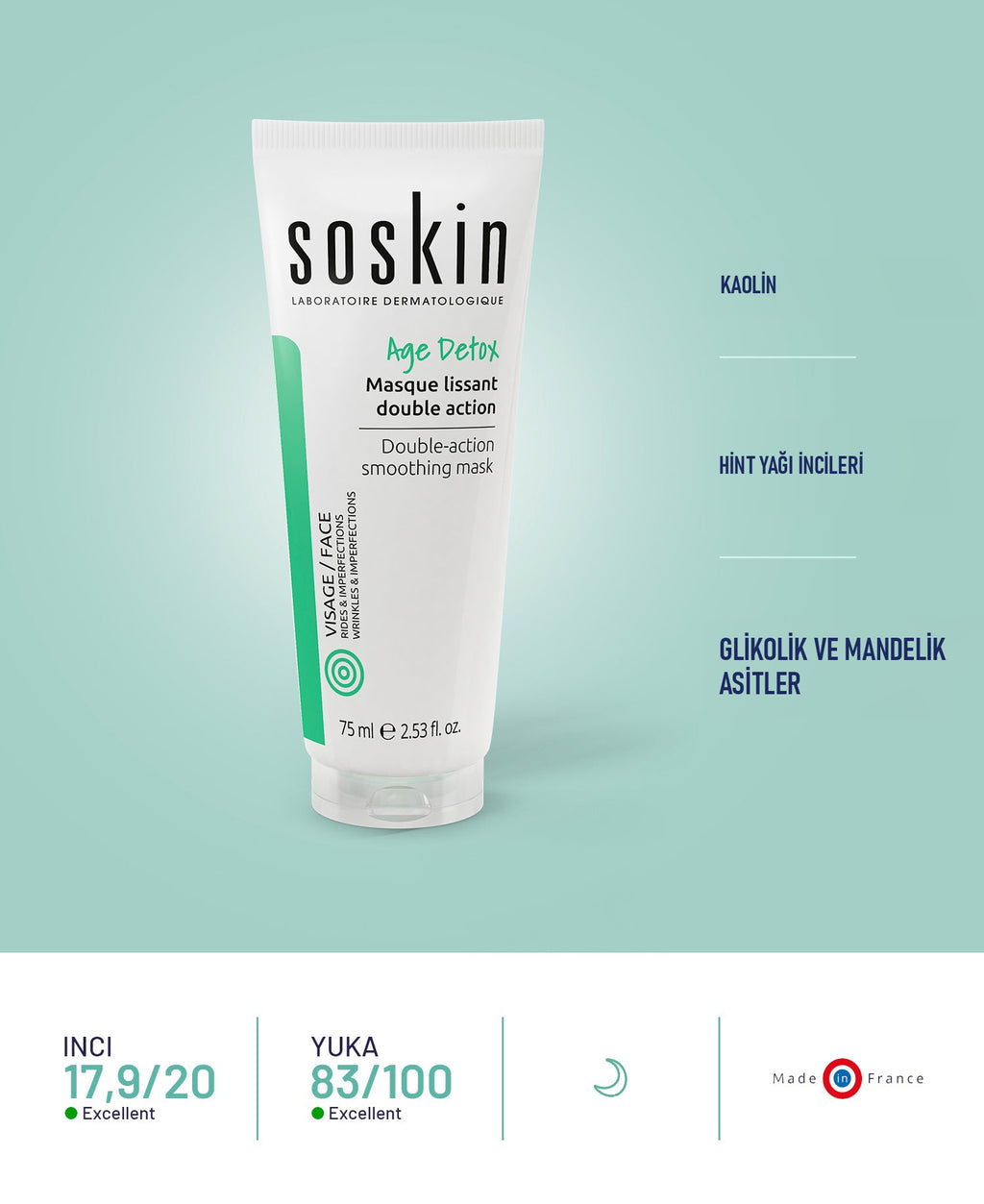 SOSKIN Yaşlanma Karşıtı Maske ürün özellikleri