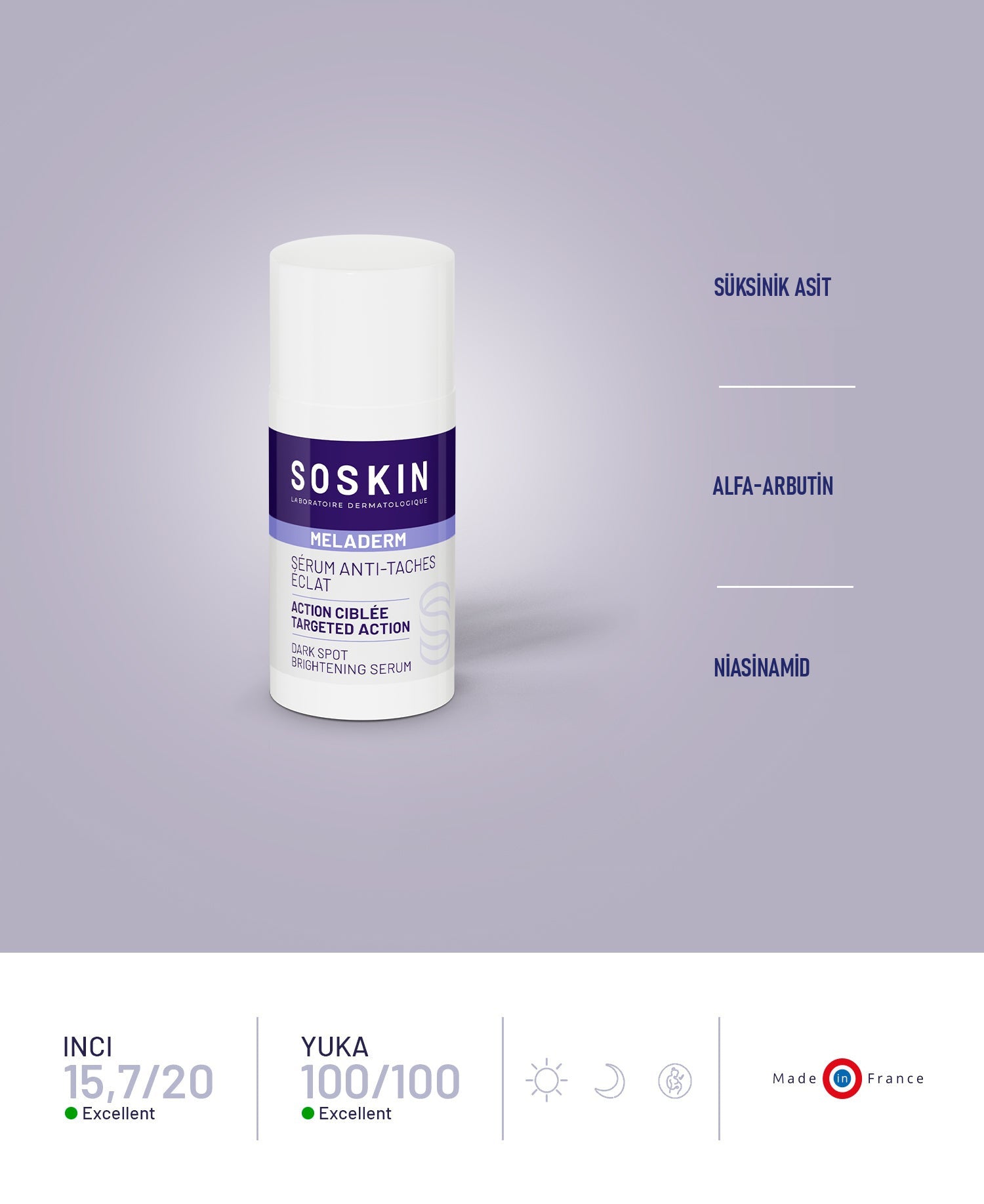 SOSKIN Meladerm Yoğun Leke Karşıtı Serum 30 ml ürün özellikleri