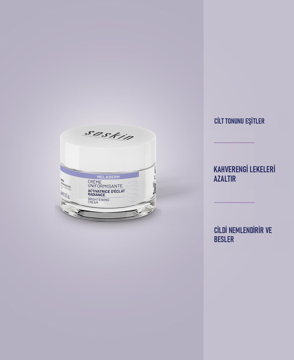 SOSKIN Meladerm Leke Karşıtı Arındırıcı Krem 50 ml ürün özellikleri