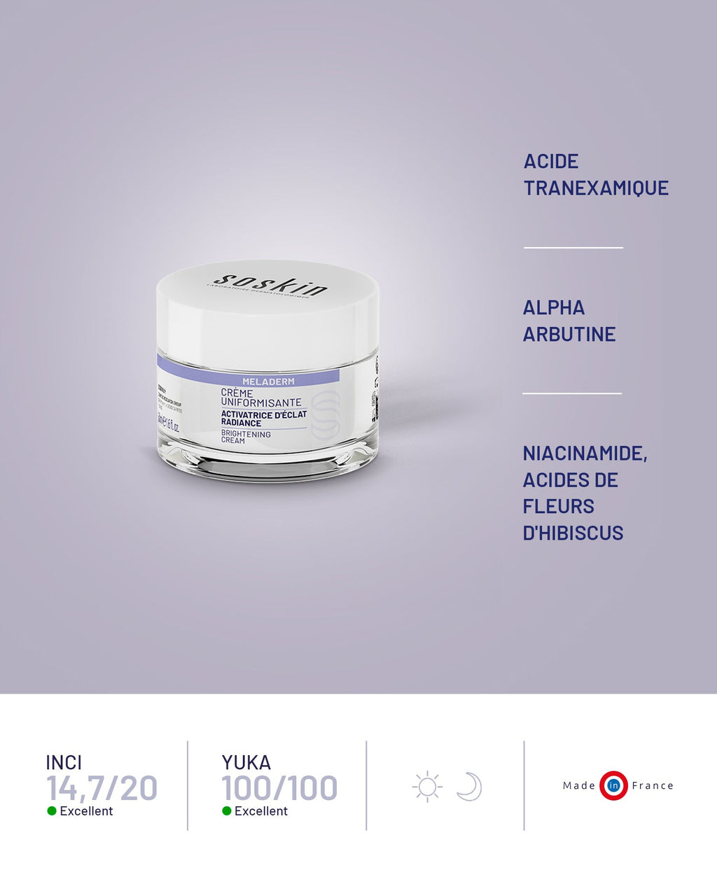 SOSKIN Meladerm Leke Karşıtı Arındırıcı Krem 50 ml ürün ambalajı