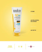 SOSKIN Yüz ve Vücut Güneş Kremi SPF50+ 125 ml içerikleri ve özellikleri