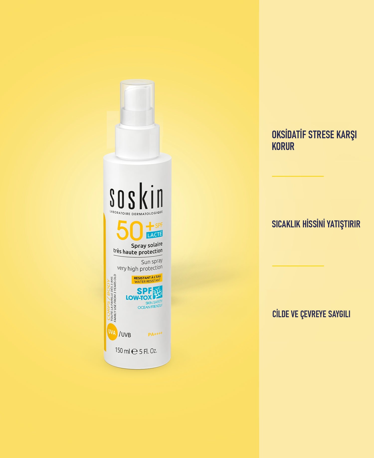 SOSKIN Güneş Koruyucu Sprey SPF50+