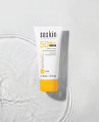 SOSKIN Yüz ve Vücut Güneş Koruması SPF50+ İkilisi kullanım ve doku görünümü