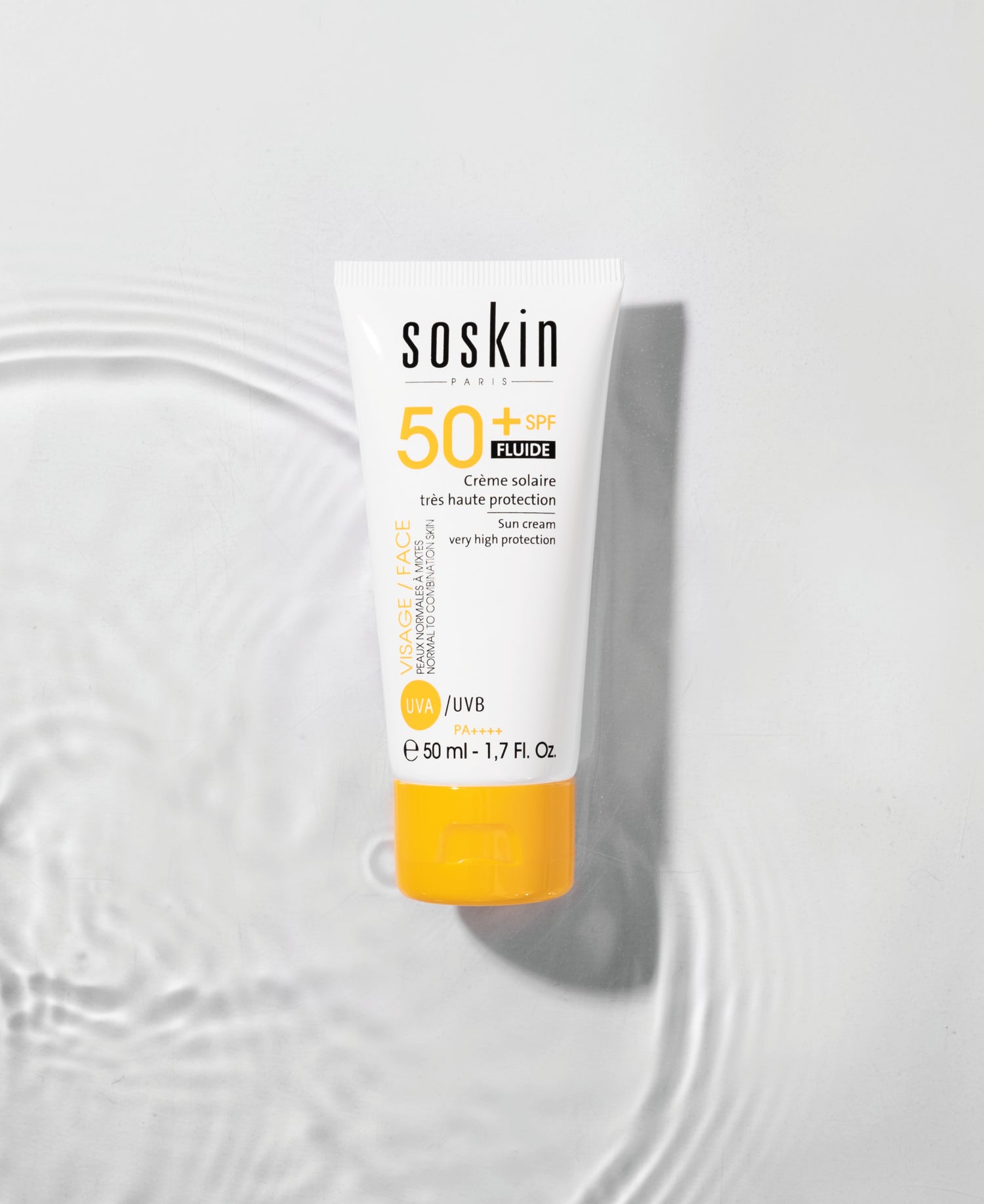 SOSKIN Yüz ve Vücut Güneş Koruması SPF50+ İkilisi kullanım ve doku görünümü